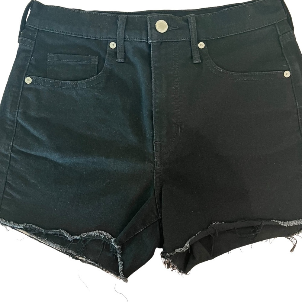 Banana Republic High Rise 3” Premium‎ Denim Shorts Black Size 27